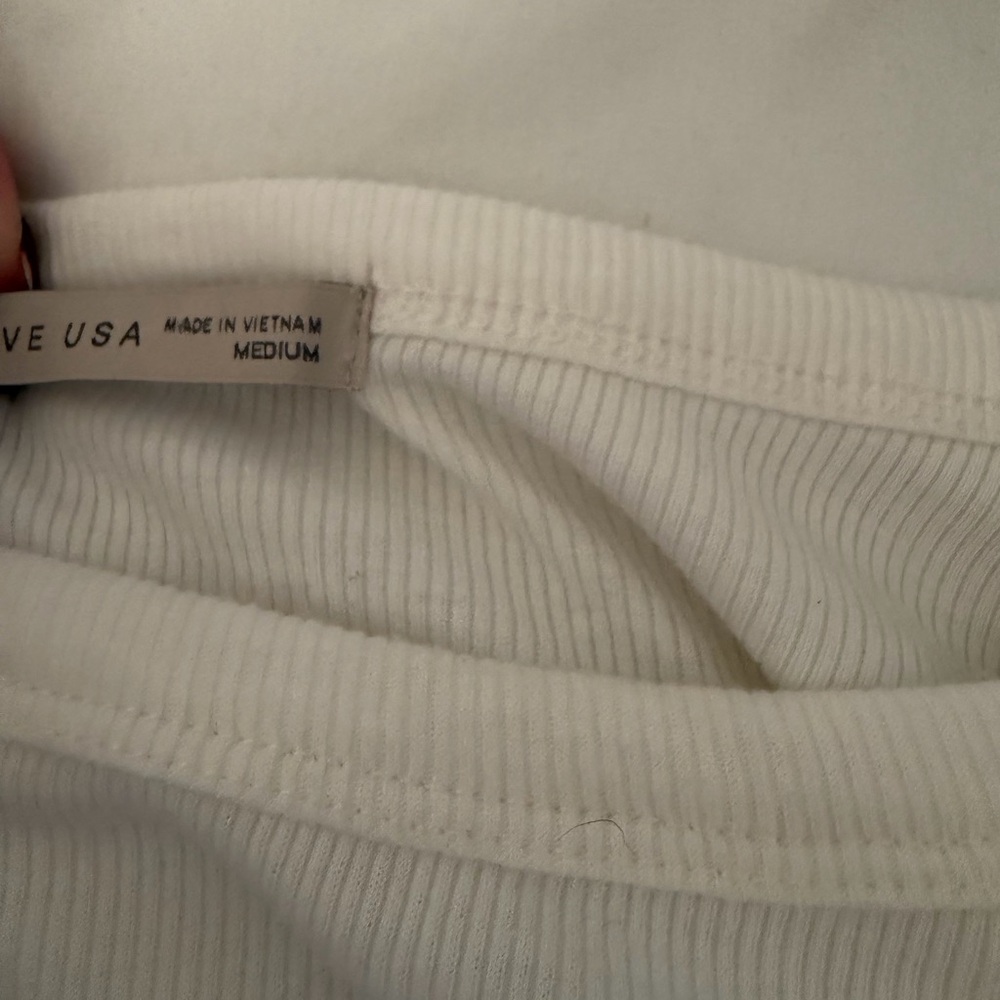 Cream Ribbed Tank Top - Picture 2 of 3